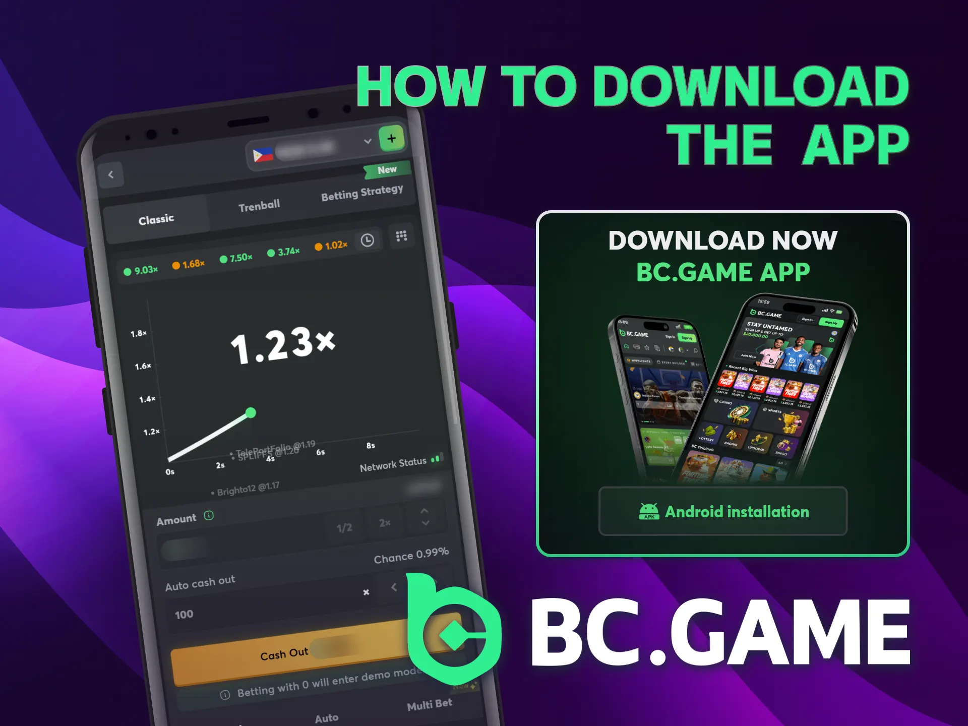 Download the BC Game App to play the original Crash.